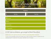 Tablet Screenshot of hotelboschlust.nl